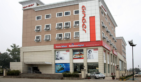 ginger hotel faridabad location